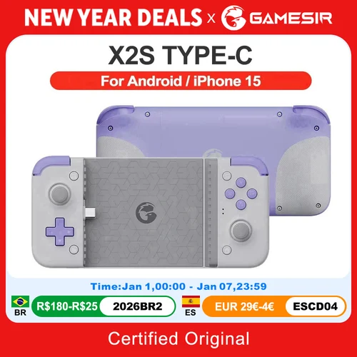 Gamesir X2s Móvil Mando de Juegos Gamepad Andriod Mobile Pro controlador de juegos portátil móvil puerto Usb tipo C para iphone 15 con palos de efecto Hall