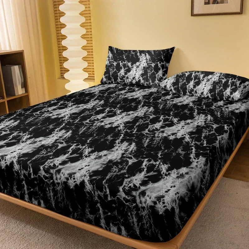 Four Seasons Men and Women Simple Fashion Texture Printing Sanded Bedspread Home Bedroom Hotel