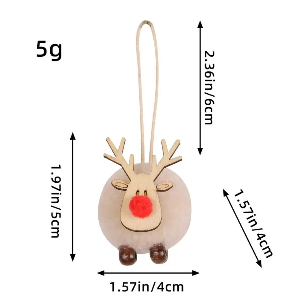 Cute Felt Wooden Elk Christmas Tree Hanging Pendants Reindeer New Year Xmas Party Decoration Home Xmas Deer Crafts Ornaments