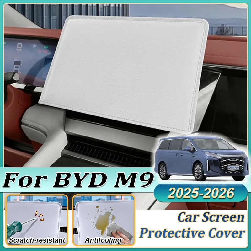 

For BYD M9 Accessories Xia 2025 2026 2027 Car Center Console Screen Protector Soft Anti Scratch Cover Dashboard Display Cover