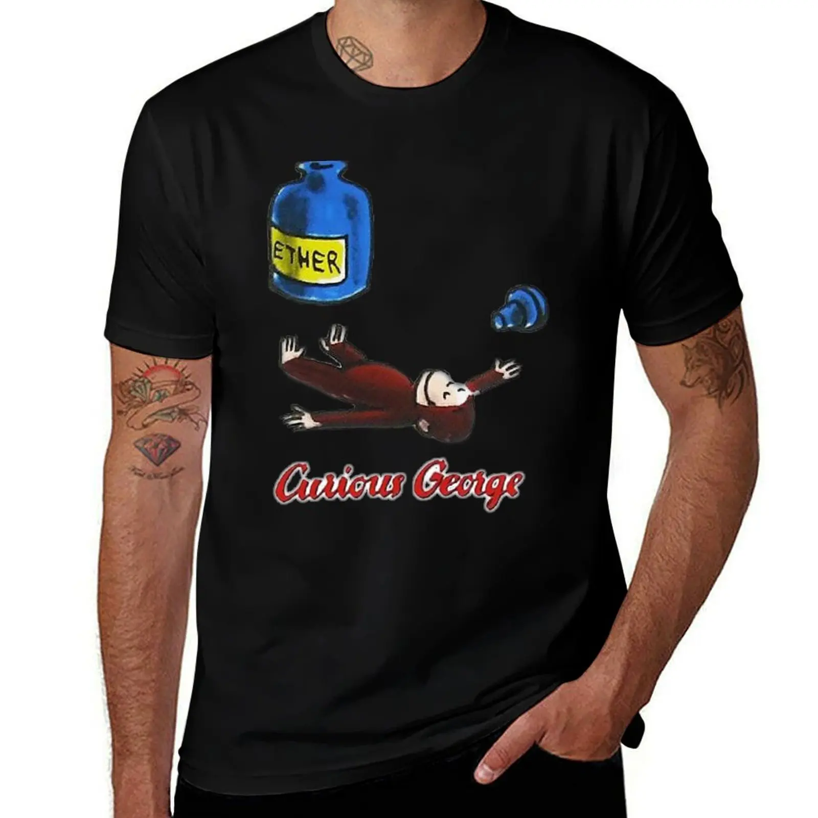 Curious George Breathes in Ether T-Shirt man t shirts graphic man t shirts for men T-Shirt