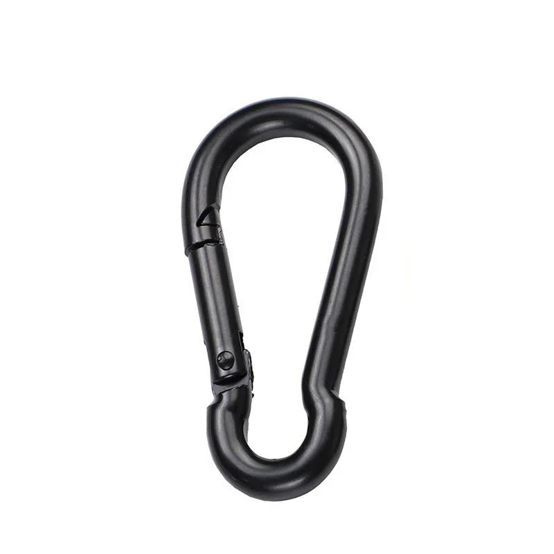 Black Electrophoresis Iron Carabiner Snap Hook 5mm/6mm/8mm