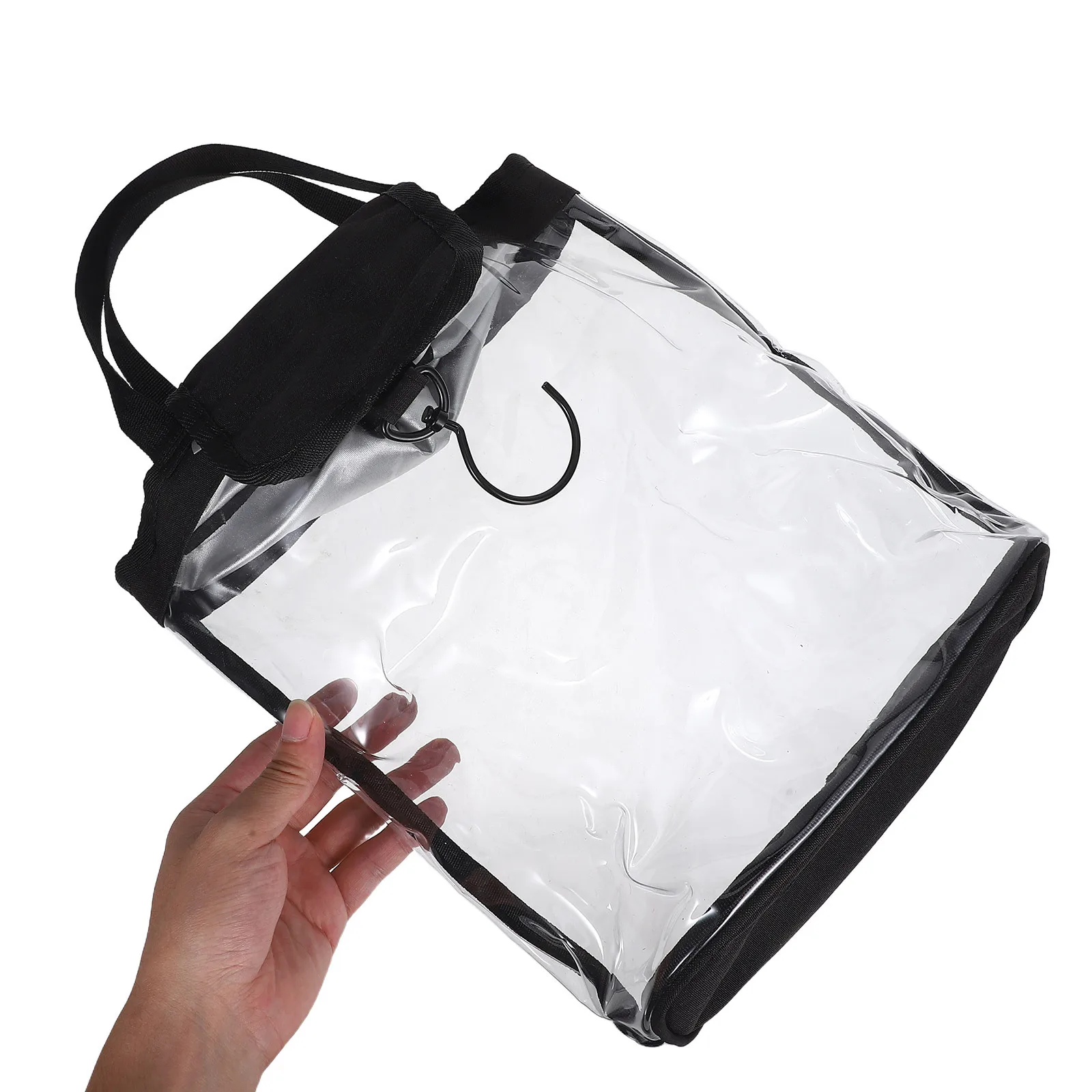 

Transparent Toiletry Bag Handle Waterproof Large Clear Makeup Organizer Travel Pouch Gym Stadium Beach Camping Storage