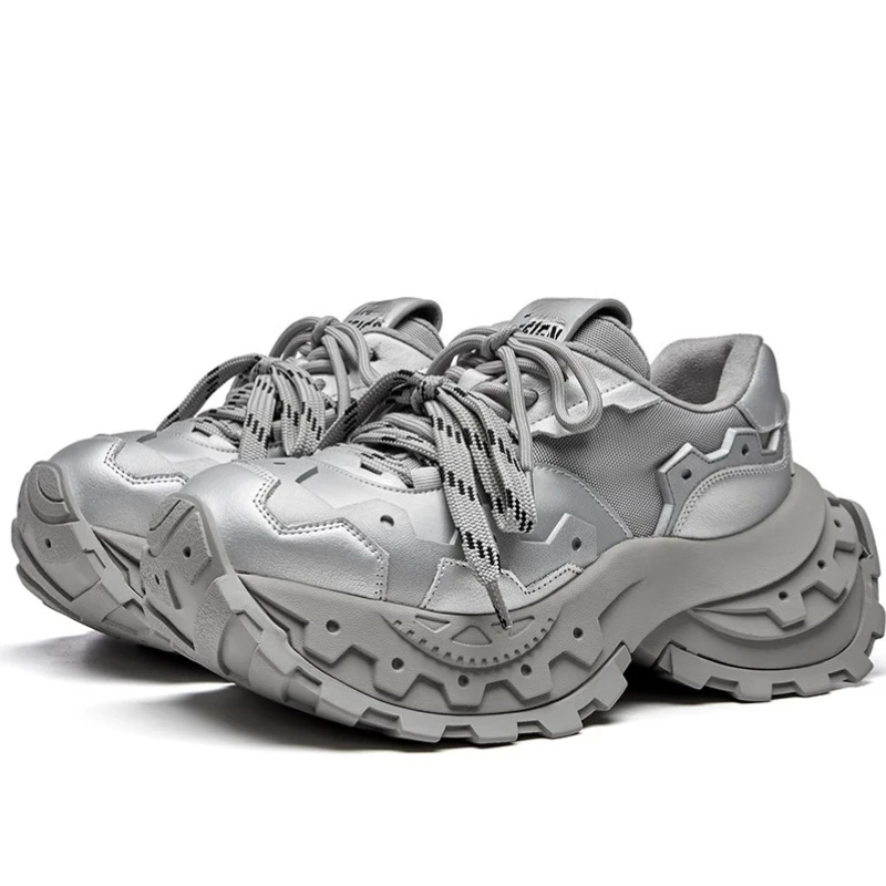 

Оригинальный модный дизайн, женская обувь для папы, уличная обувь в стиле хип-хоп, космическое время, повседневные кроссовки, обувь, увеличивающая рост на толстой подошве