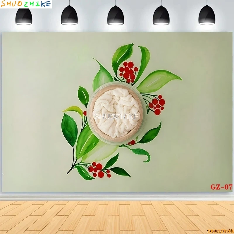 SHUOZHIKE bebé recién nacido cesta Floral fotografía telones de fondo accesorios niños fiesta de cumpleaños foto estudio fondo LZ-01