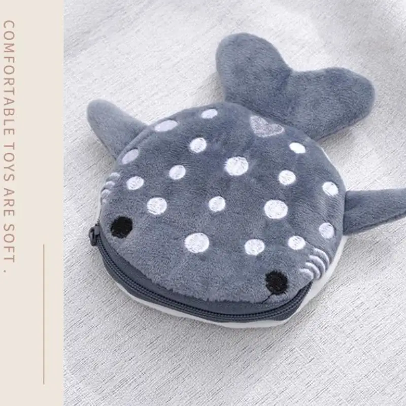 50 mignon petit baleine baleine en peluche portefeuille requin forme requin concepteur pièces monnaie pour