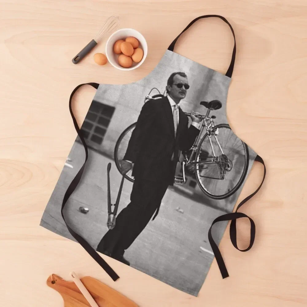 

Bill Murray Bike Apron Kitchen Accessories 2022 For Nail Stylist Kitchens Men Apron