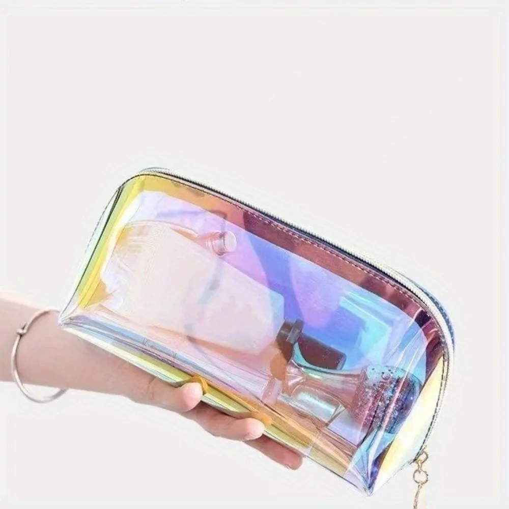 Makeup Bag, Semi-circular Bag, Large-capacity Portable Storage Bag for Business Trips, Pvc Transparent Waterproof Toiletry Bag