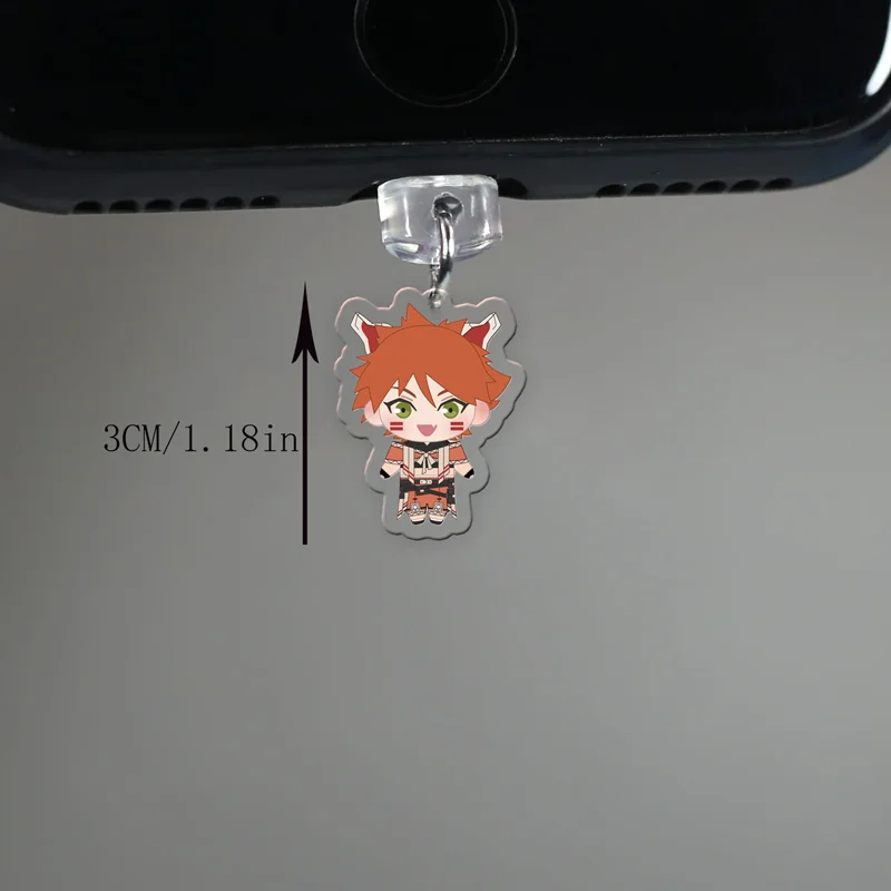 จุกปิดกันฝุ่นอะคริลิคสำหรับโทรศัพท์มือถือ iPhone Samsung Type-C TBHX รุ่น Nice Lucky สีฟ้า Queen พร้อมอุปกรณ์แขวน