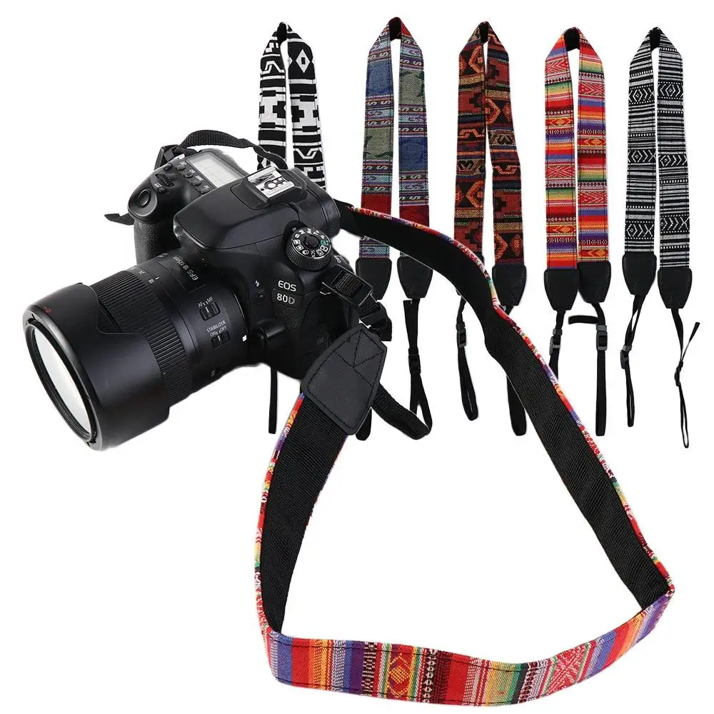 Durable Lightweight Adjustable SLR DSLR Anti-slip Camera Shoulder Strap Camera Neck Belt Cameras Strap Vintage