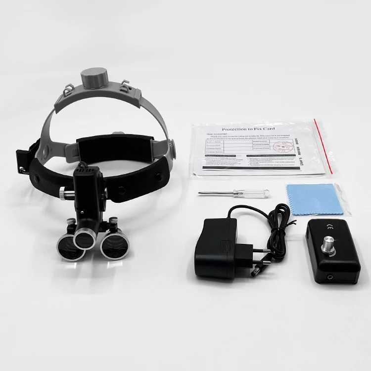 

D ental Headlamp With LED Light 3.5X Binocular Loupes 5w Spot Light for Surgery de ntistry Manufacturer Price Magnifying Glass