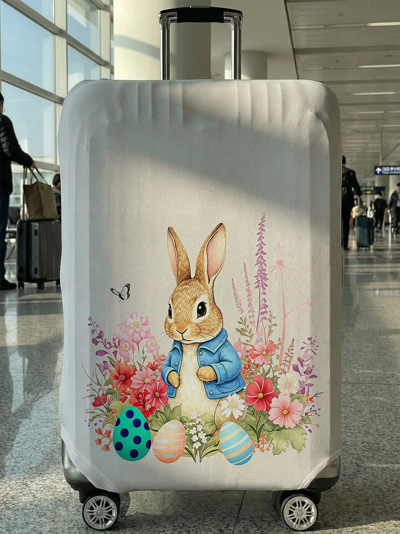 

Peter Rabbit Easter Egg Flower Luggage Protective Cover, suitable for 18-32 inch luggage covers, luggage handle gloves, travel a