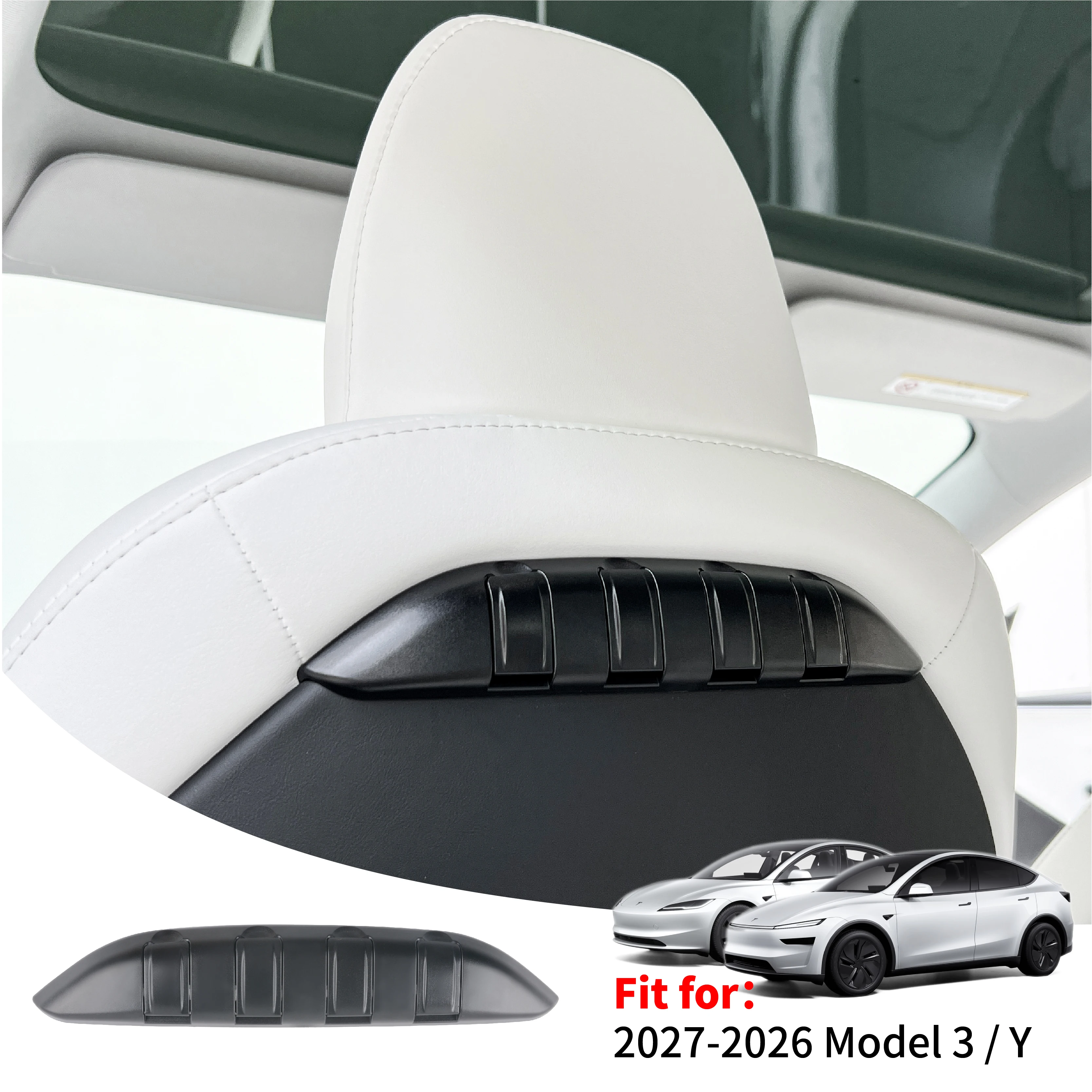 For Tesla Model 3/Y 2017-2026 Seat Backrest hidden Hook Front Seat Hanger ABS Storage Rack New Model Y Juniper Model 3 Highland