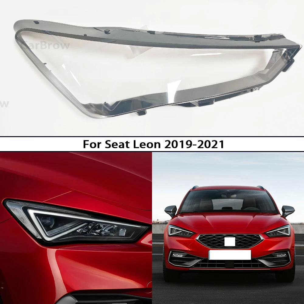 

Headlights Shell Lens Plexiglass For Seat Leon 2019-2021 Headlamps Cover Transparent Lampshade Case