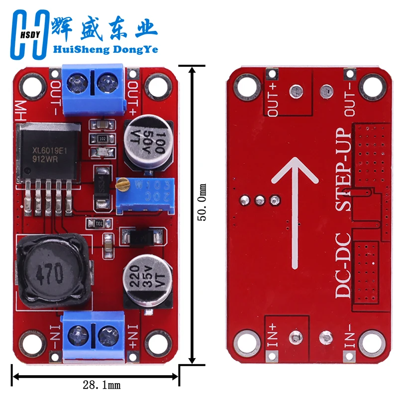 Module d'alimentation élévateur 5A DC-DC, convertisseur de tension Boost 3.3V-35V à 5V 6V 9V 12V 24V XL6019