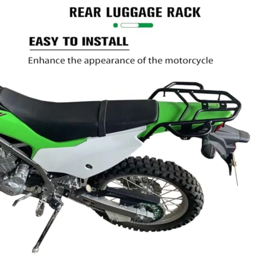 Portapacchi posteriore per moto KLX230 20192025 Staffa per mensola per bagagli per moto in acciaio resistente con impugnatura integrata