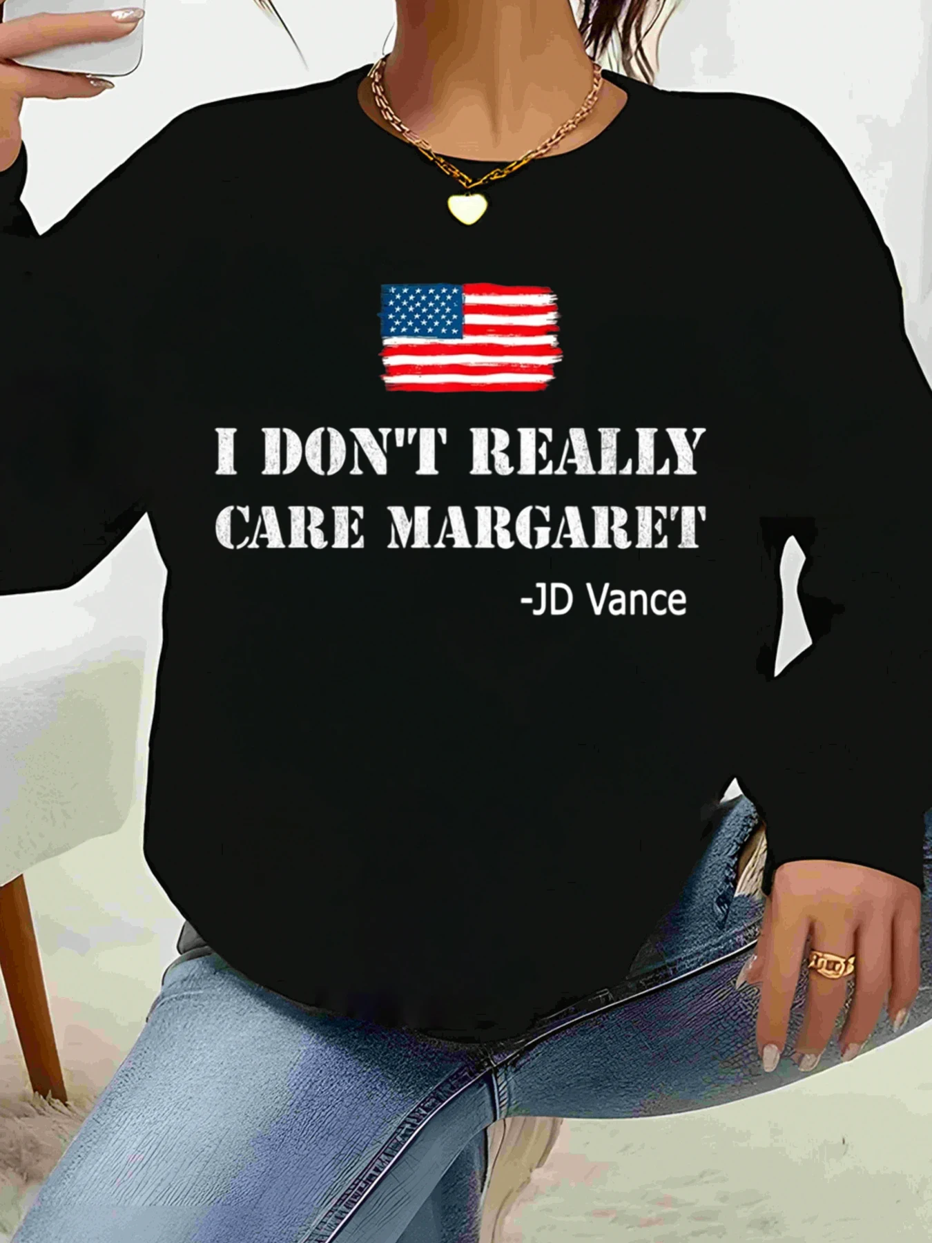 

Топ с длинными рукавами и принтом американского флага, повседневная женская модная массивная рубашка ко Дню независимости