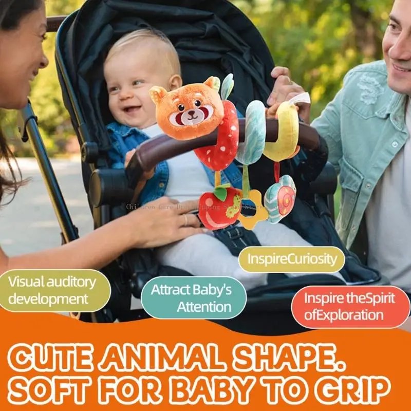 Jouet suspendu berceau bébé doux avec plusieurs Textures, jeu sensoriel éducatif pour les nouveau-nés les tout-petits,