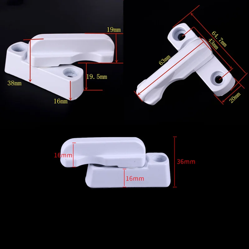 Child Safe Security Window Door Sash Lock Safety Lever Handle Sweep Latch Alloy T-lock Security Door Replacement Lock