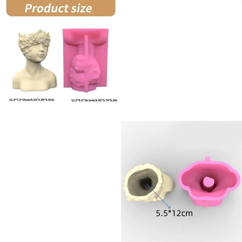 

9HJK Artistic Human Figure Ornament Moulds Silicone Hand-Making Supplies