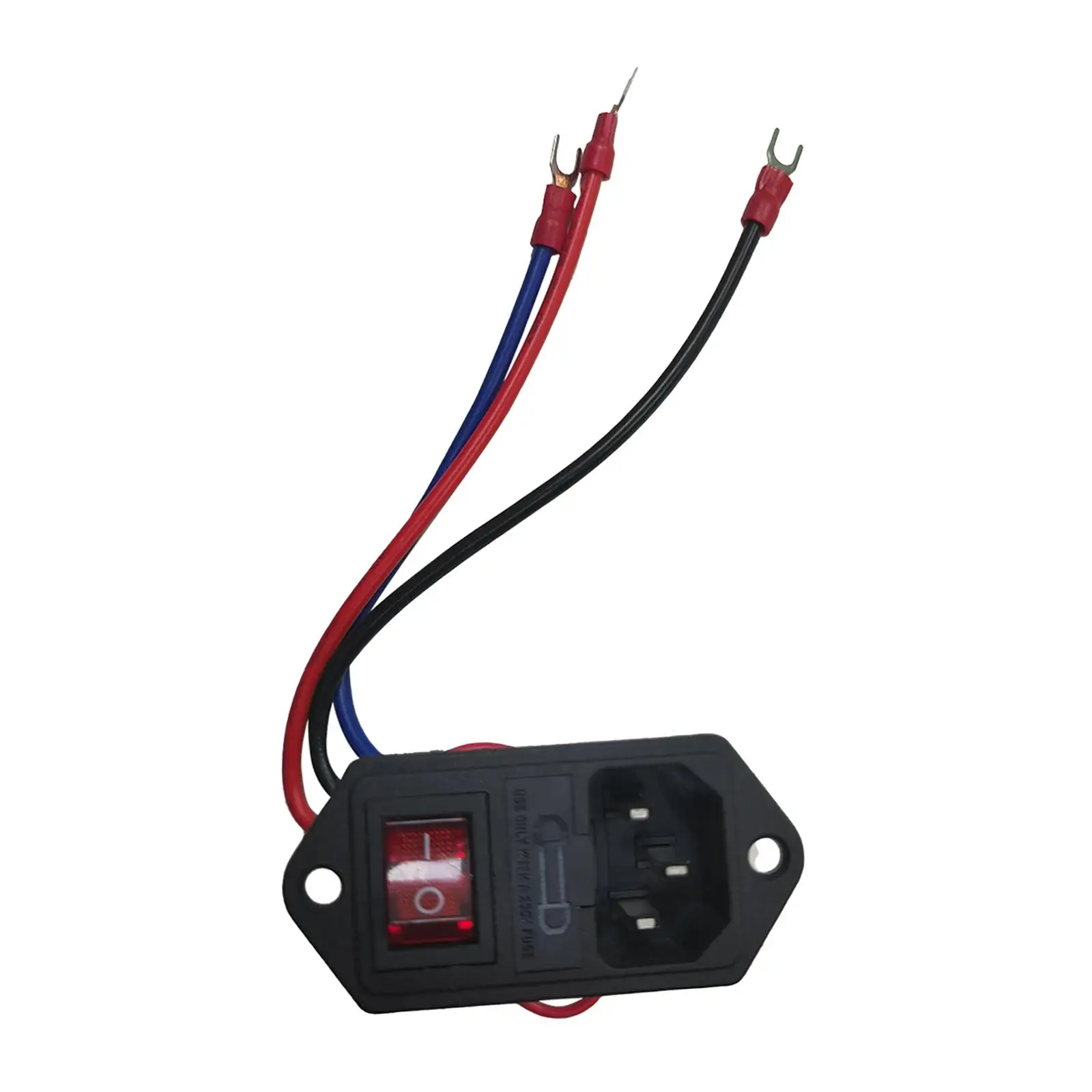 10A 250V Power Socket with Fuse Holder Inlet Module 3D Printer Power Switch AC Power Socket with Switch