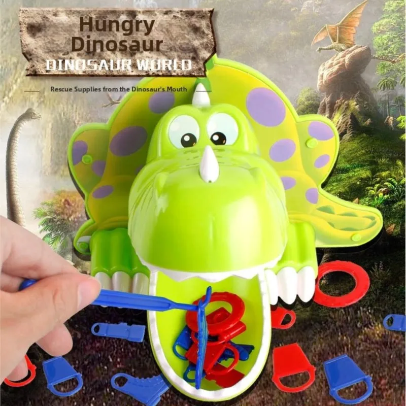 

Dinosaur Biting Game Hungry Dino Feeding Toy Quick Hand Reaction for Children Family Party Interactive Educational Board Game