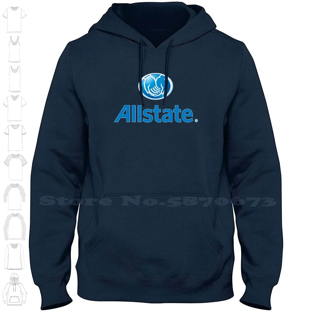 Allstate Logo Casual Clothing Sweatshirt Printed Logo 100% Cotton Hoodie