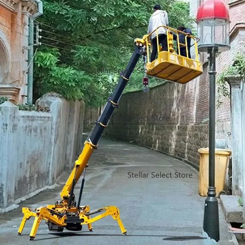 CIF Price 2/3/5/8/12Ton Spider Crane Telescopic Boom Mini Crawler Crane Compact Roof Crane