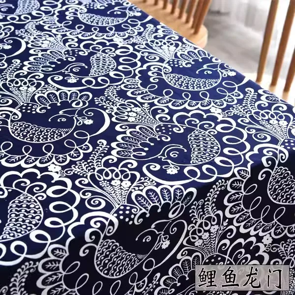 National Style Printed Cotton Linen Fabric Handmade DIY Sewing Patchwork For Bags Tablecloth Bohemia Southeast Asia