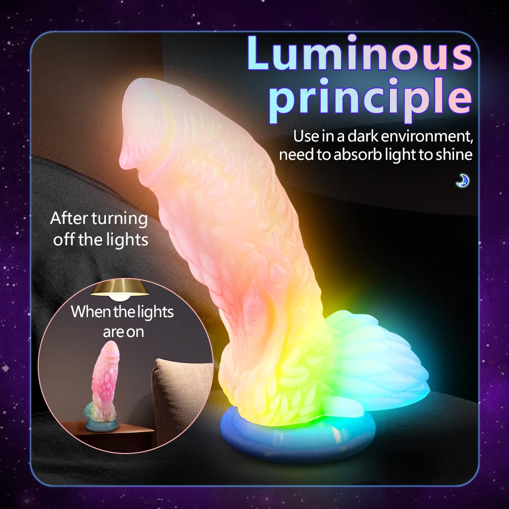 Huge Bad Dragon Dildo Sex Toys Luminous Penis for Woman Soft Suction Cup Monster Dildo Masturbation sex​ tooys for man Anal Plug