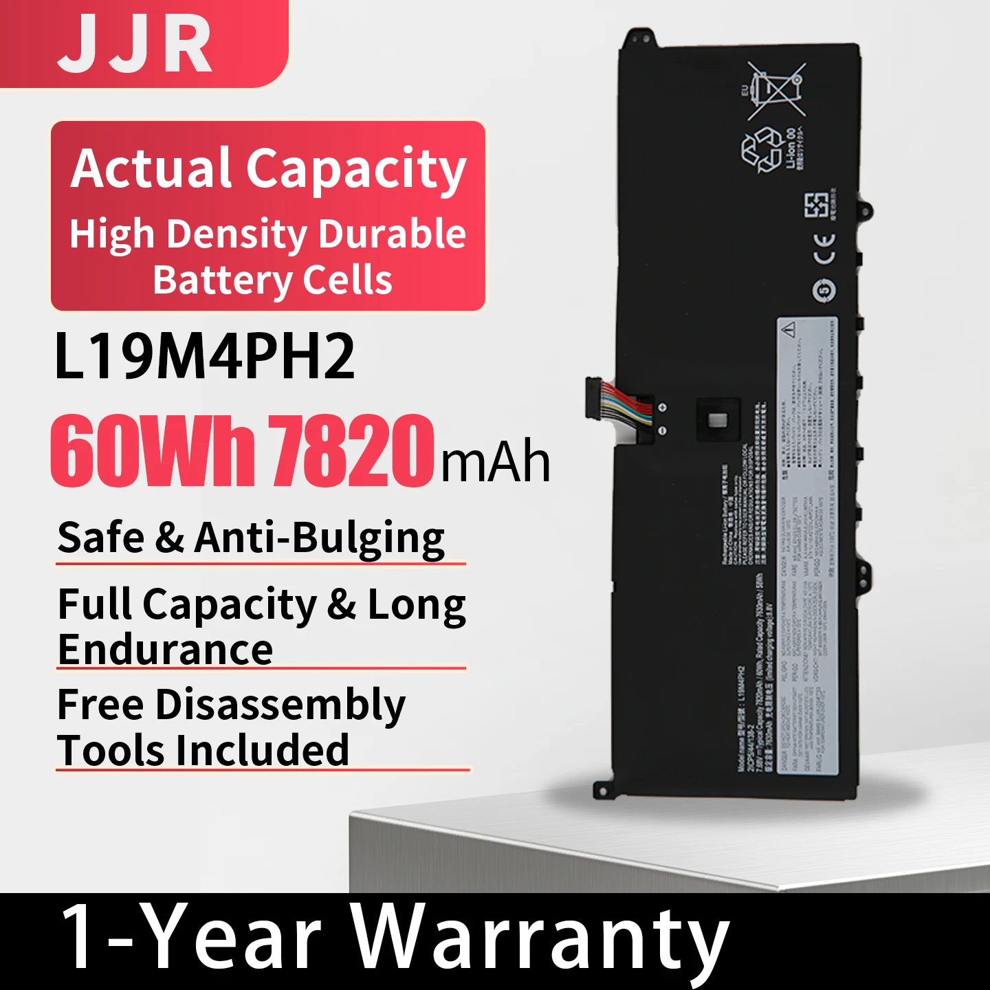 L19M4PH2 60Wh/7820mAh 7.68V Replacement Laptop Battery for Lenovo YOGA Pro 14c ITL 2021 Yoga 9 14ITL5 L19C4PH2