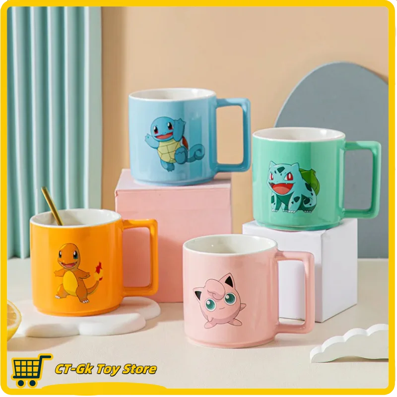 350ml Anime PokéMon Figures Charmander Mug Cartoon Children'S Creative Ceramic Cup Cute Ceramic Creative Home Cups Birthday Gift