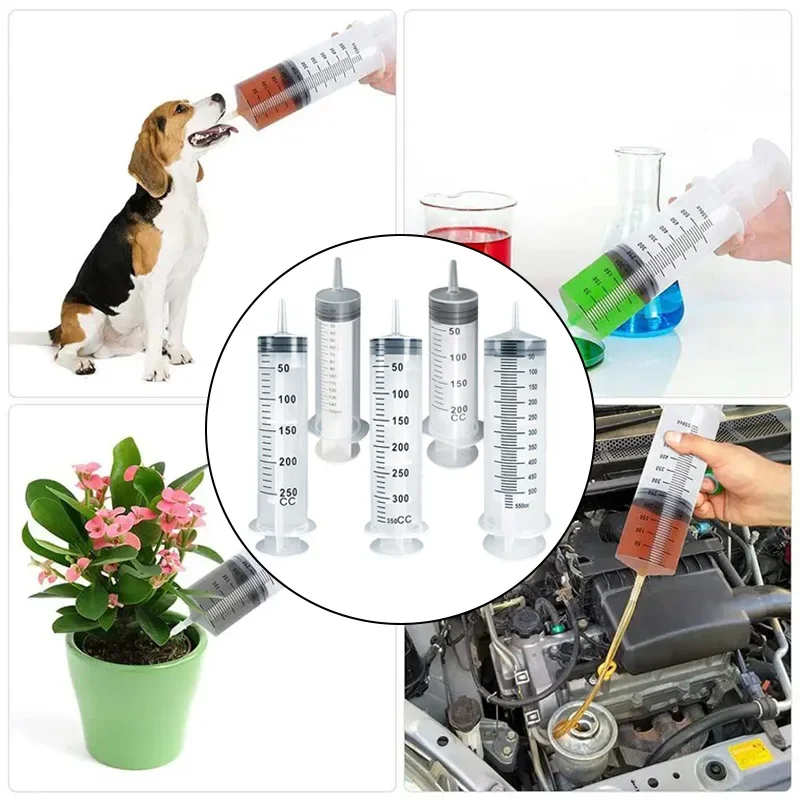 200 250 300 350 550ML Hard Tube Large Big Plastic Hydroponic Nutrient Reusable Measuring Syringe For Feeding Pets Refilling