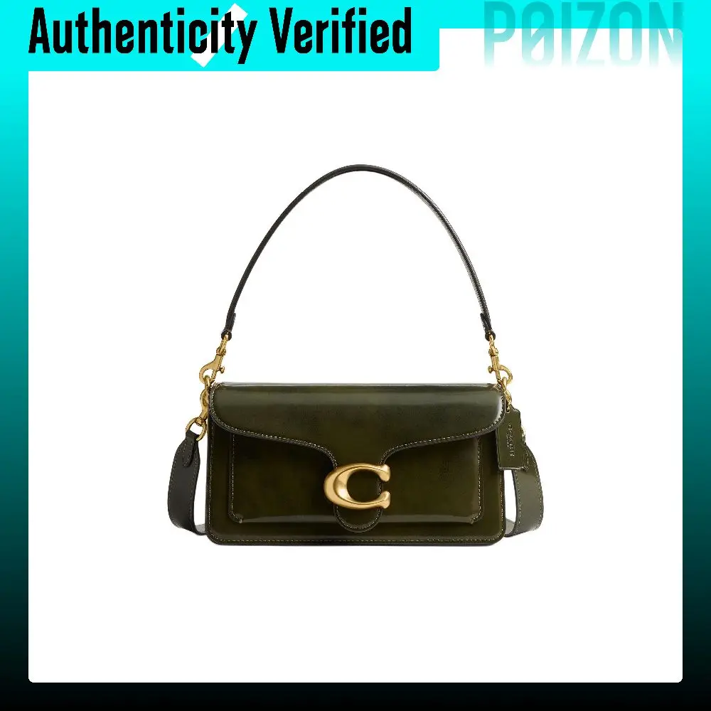 COACH Tabby Cow Leather Shoulder Bag, Crossbody Bag, Handbag Medium Women's Olive Green CW631-B4OL