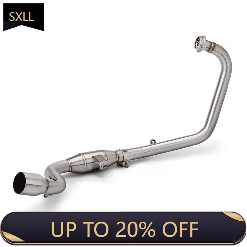 

SXLL 155 SF 155 Motorcycle Exhaust Modified Stainless Steel Slide Pipe 51mm Interface Front Connecting Pipe Escape Racer