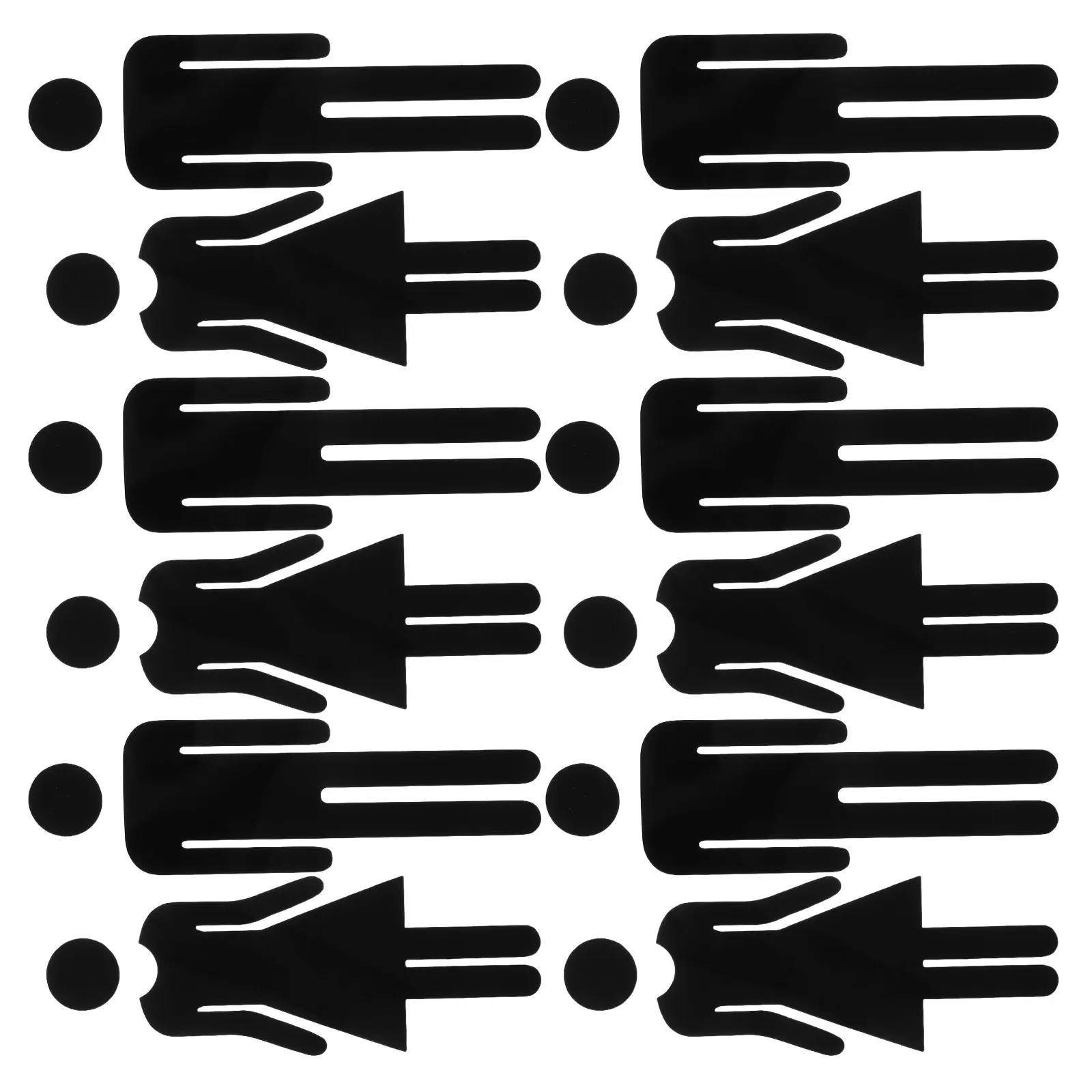 

Bathroom Sign Board Transparent Acrylic Toilet Door Label Durable Sign for Home Office Restroom Use Bathroom Signs