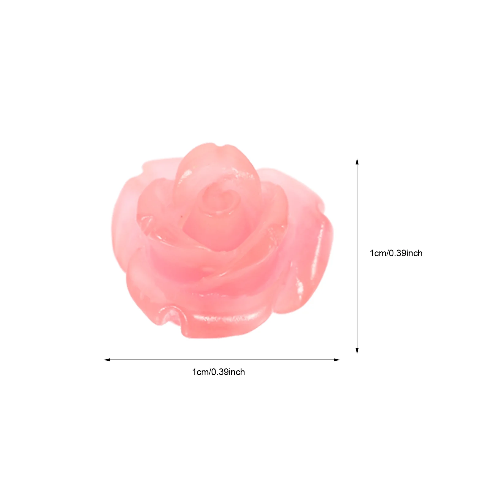 50 قطعة الخرز الوردي قذيفة منحوتة فضفاض صنع المجوهرات DIY بها بنفسك اكسسوارات الورد الخرز DIY بها بنفسك حبة اكسسوارات زهرة شكل خرزة مباعدة #5