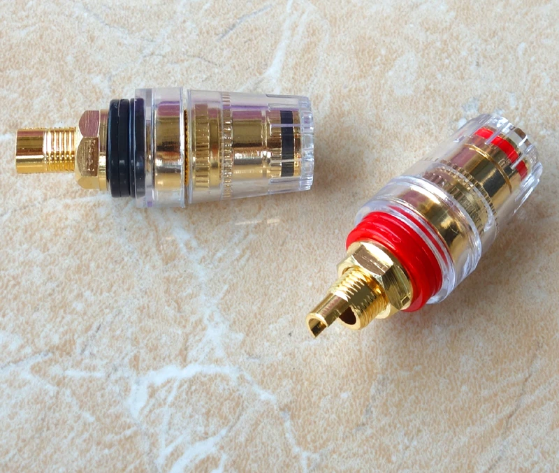 Pure copper gold-plated power amplifier output terminal horn post (with crystal anti-oxidation coat) genuine material