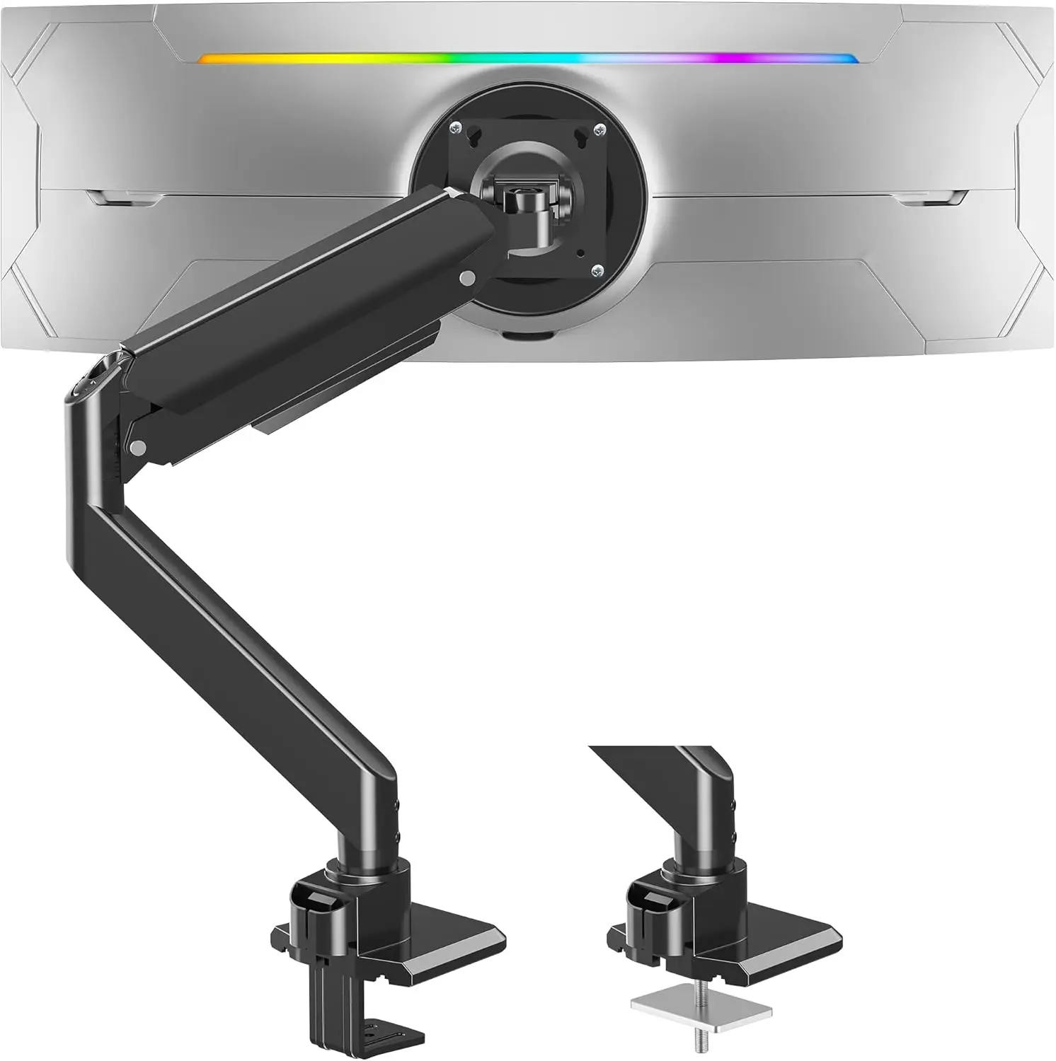 

Heavy Duty Monitor Mount for 49" Ultrawide, 2.2-44 lbs, Single Arm Desk Stand, VESA 75/100