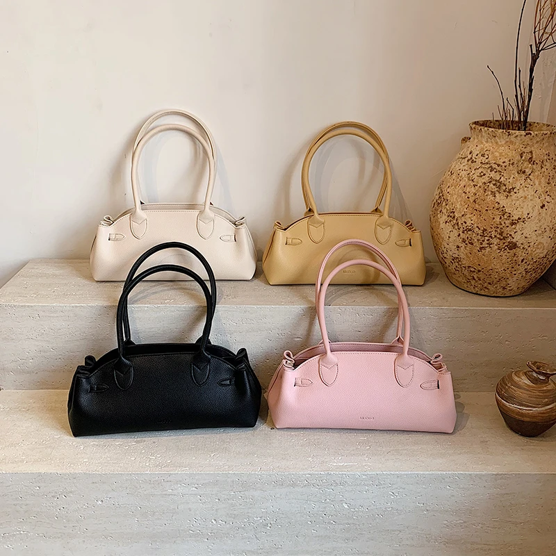 

Korean Niche Women's Large Capacity Tote Bag 2025 New Fashion Lychee Pattern Handbag Shoulder Bag High-end Trend Underarm Bag