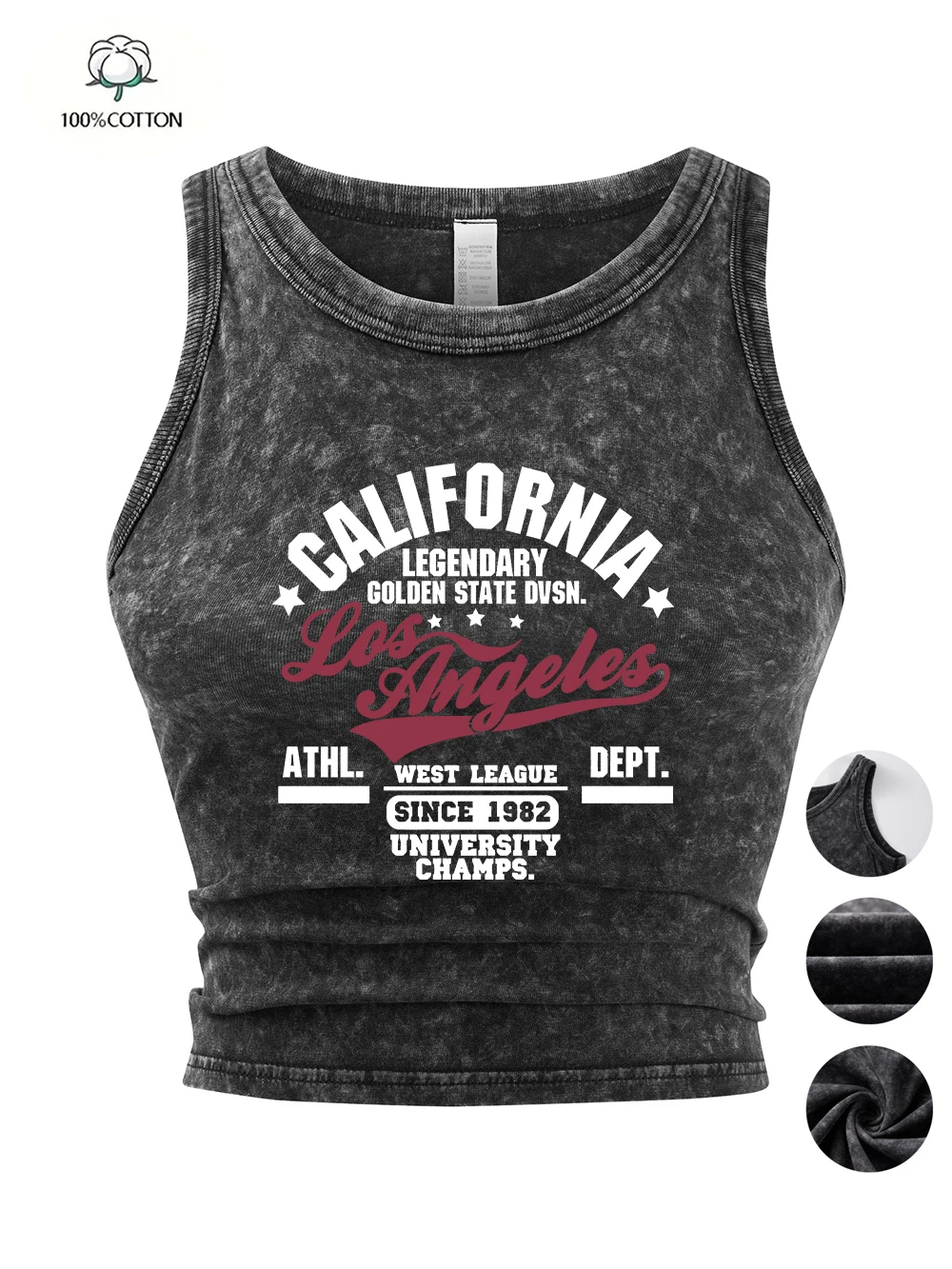

California Oakland спортивные топы с принтами, женская хлопковая стираная футболка, тонкая облегающая винтажная летняя женская одежда без рукавов