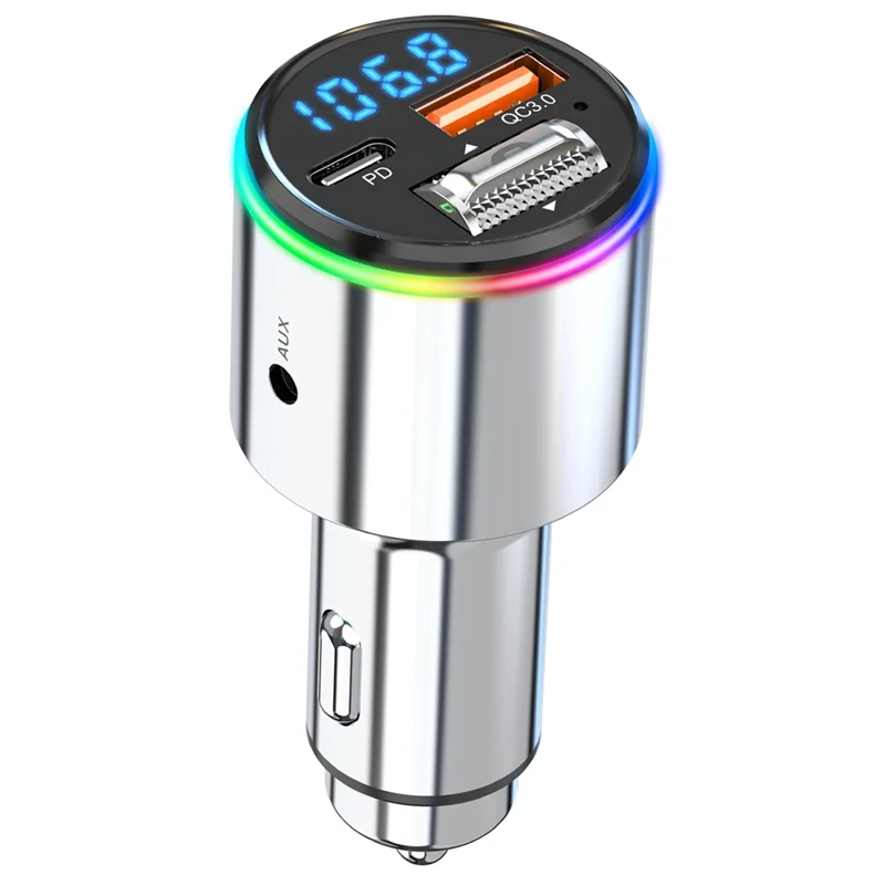 Bc88 Car Bluetooth 5.3 Fm Transmitter Wireless Fm Radio Adapter Car Dual Fast Charger