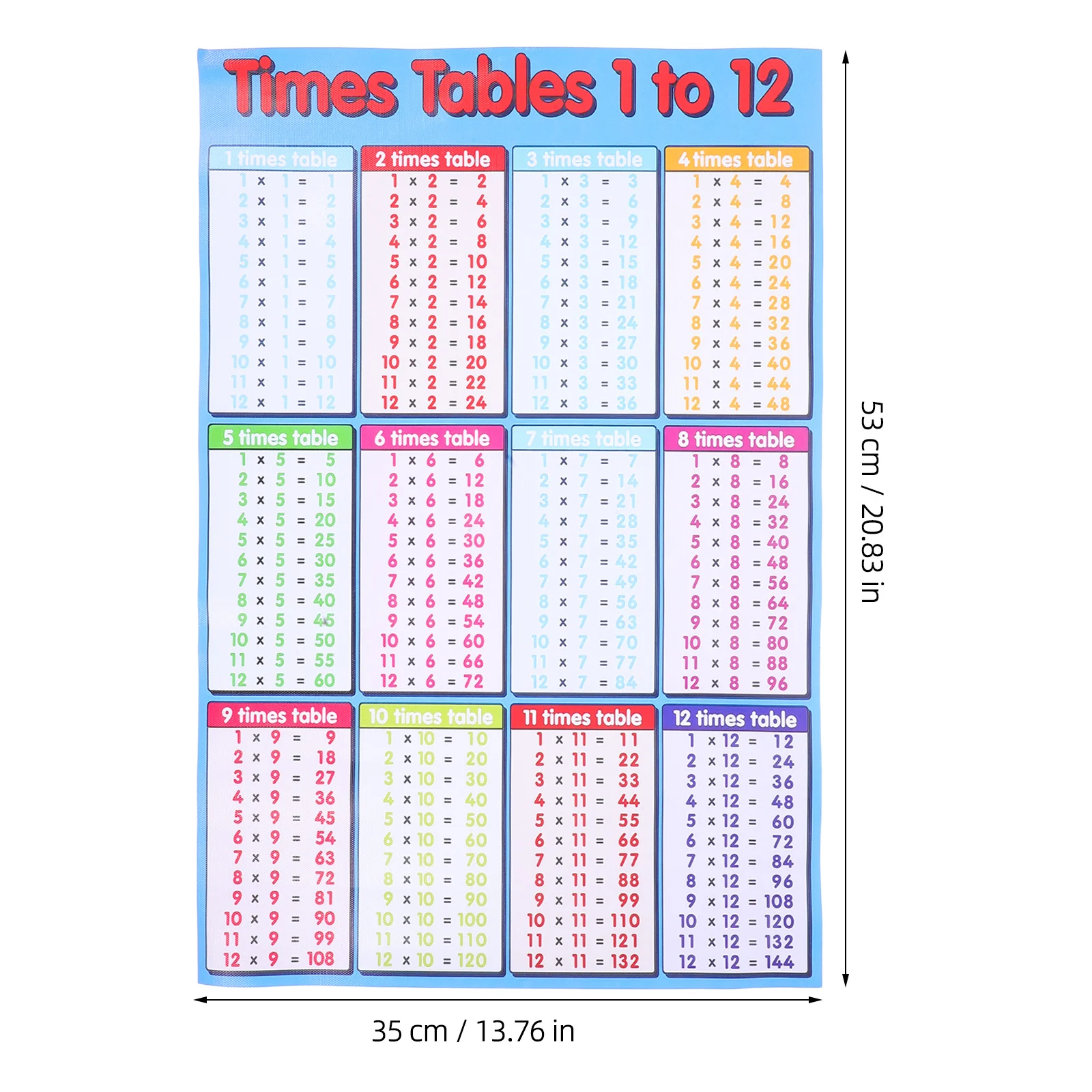 ملصقات حائط لطاولة الضرب 99 شارات تعليمية للرياضيات لغرفة النوم والفصول الدراسية شارات جدارية زجاجية للوحة الإعلانات #2