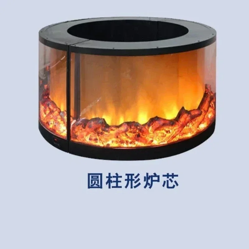 European fireplace core, embedded simulated flame background electronic fireplace decoration, household fireplace cabinet