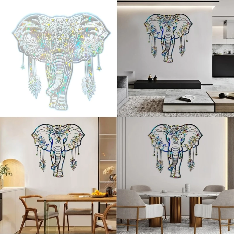 Molde silicona con temática elefante para creaciones artísticas DIY, pegatina pared, molde epoxi C1FC