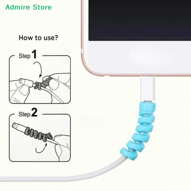 [G]Easy Clean Silicone Cable Protector Anti-Break Charging  Cover for Gaming Phone Laptop USB Data Cord Use