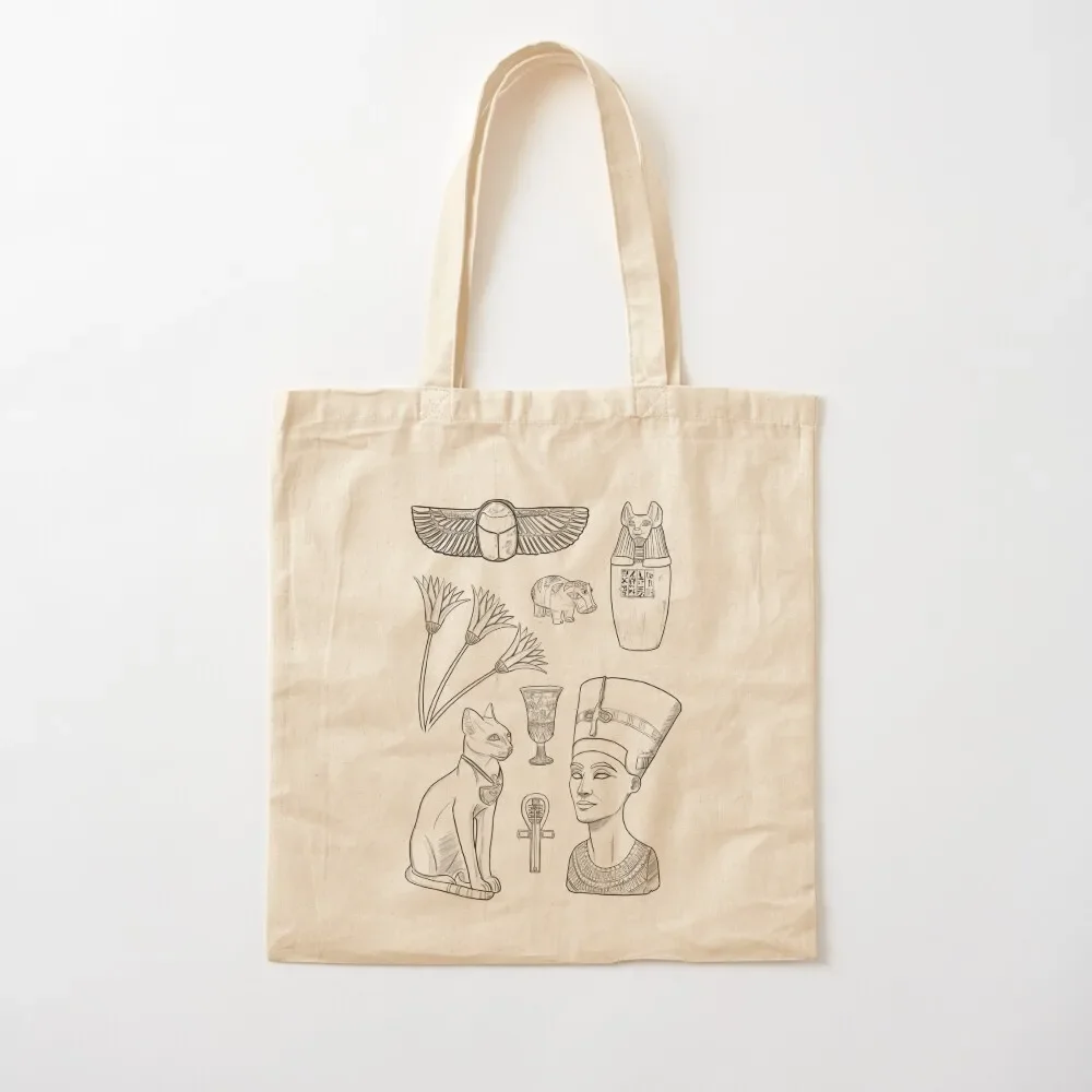 

ancient egypt black Tote Bag reusable shopping bags Handbags women shopping bag logo Tote Bag