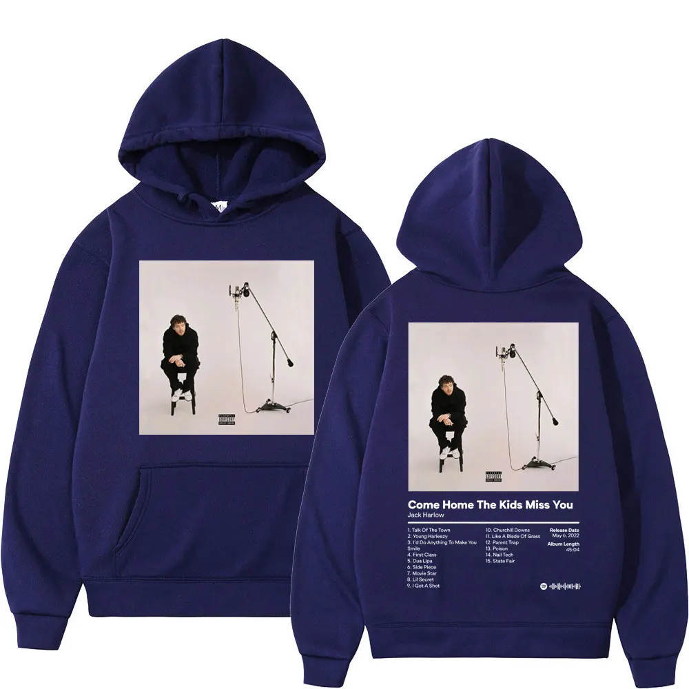 Sudaderas con capucha con estampado de álbum de música Jack Harlow para hombres y mujeres, sudaderas de gran tamaño de moda Hip Hop, jerséis de lana de alta calidad