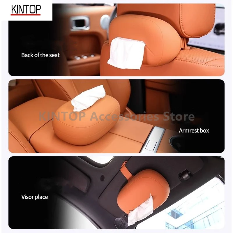 For LI AUTO LIXIANG L7/L8/L9 22-23 Silicone Car Mounted Tissue Paper Box Hanging Car Interior Decoration Products Accessories