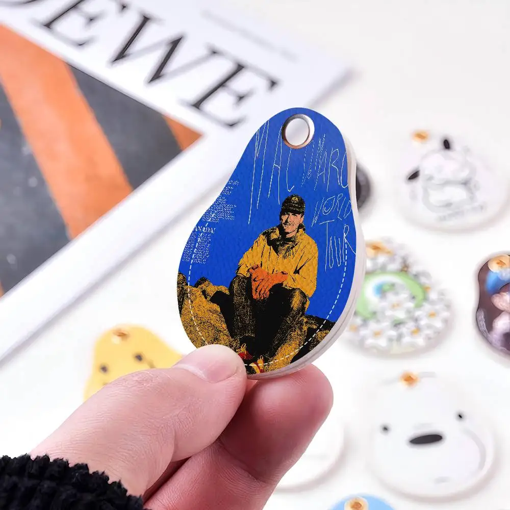 روك المغني M-Mac D-Demarco 1 قطعة بولي Leather الجلود المفاتيح واقية قفل الباب التحكم في الوصول العلامات حافظة للبطاقات مفتاح العلامة الدائري #5